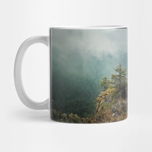 misty mountain peak Mug